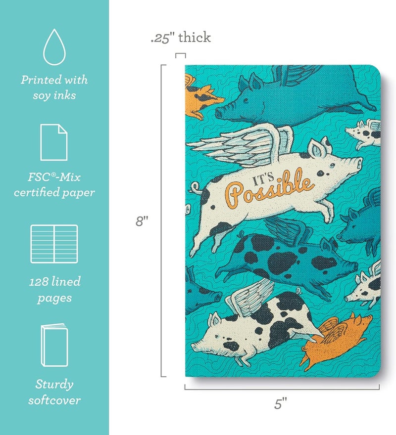 Compendium Softcover Journal - It’s Possible – A Write Now Journal with 128 Lined Pages, 5″W x 8″H - Image 2